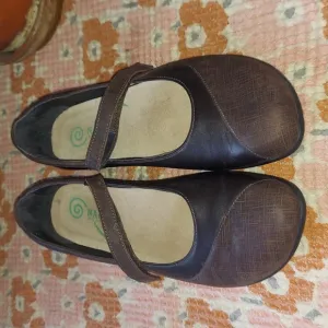 Naot Brown Leather Mary Jane Flats