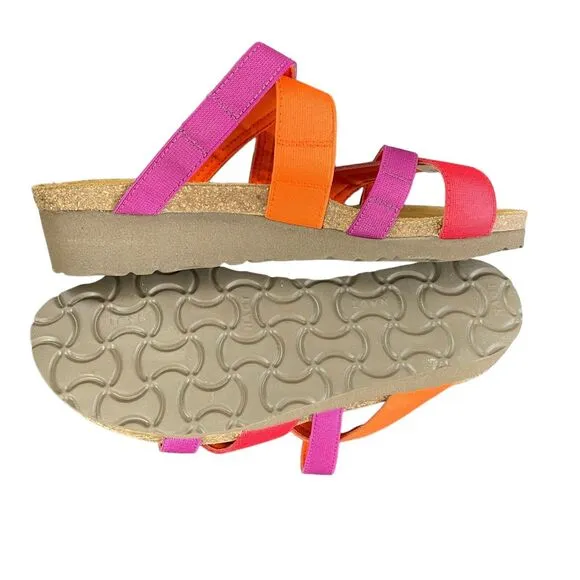 Naot Roxana Sandals Womens Size EU 36 US 5 Red Orange Purple Criss Cross Strap