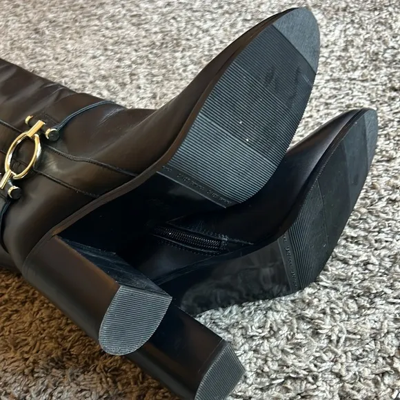 Napoleoni Made In Italy knee high Block Heel With Stap &amp; GoldHar…