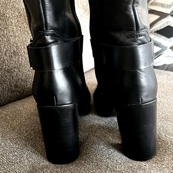 Napoleoni Made In Italy knee high Block Heel With Stap &amp; GoldHar…