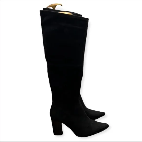 Nasty Gal Faux Suede Knee High Boots Size 7.5