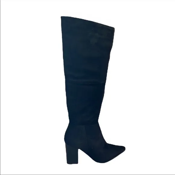 Nasty Gal Faux Suede Knee High Boots Size 7.5
