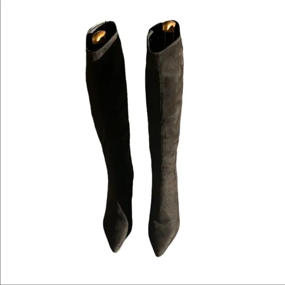 Nasty Gal Faux Suede Knee High Boots Size 7.5