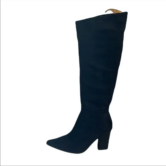 Nasty Gal Faux Suede Knee High Boots Size 7.5