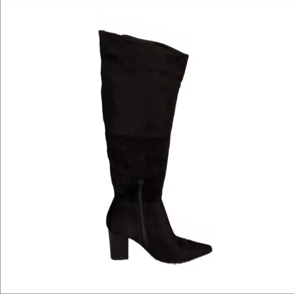 Nasty Gal Faux Suede Knee High Boots Size 7.5