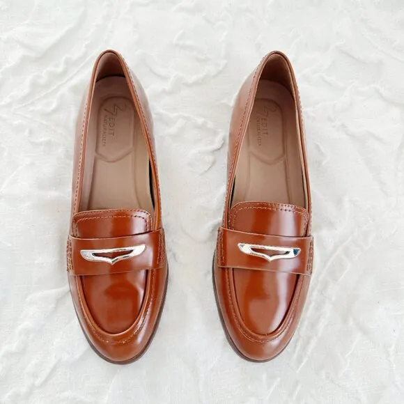 Naturalizer 27 EDIT Georgiana Leather Slip-On Penny Loafers New