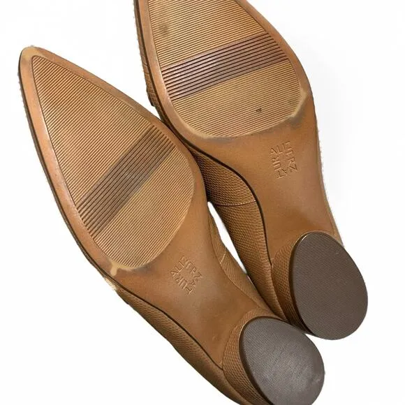 Naturalizer Becca Block Heel Flats in Tawny Lizard Neutral Office Comfort 11