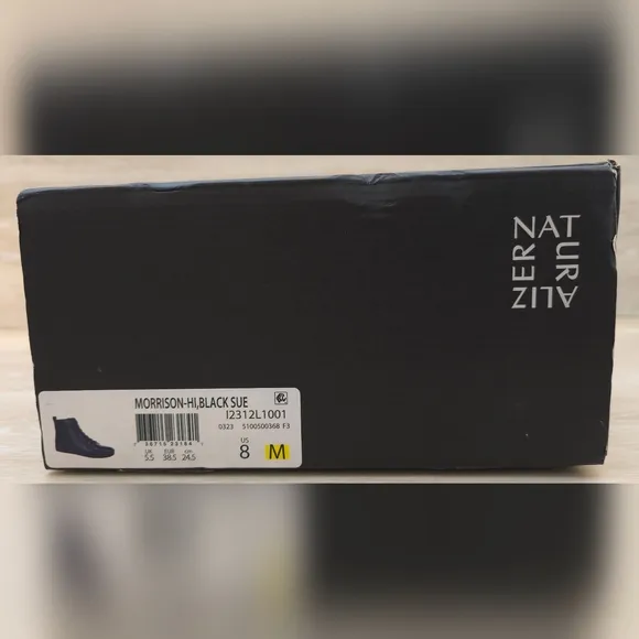 NATURALIZER Morrison Hi Black Sue Women's Ankle Booties 8 M NIB NEW Leather