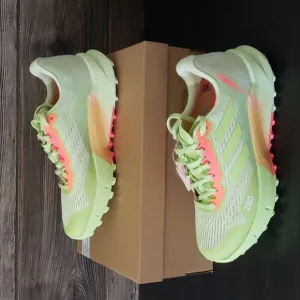 New Adidas Terrex Agravic Flow 2.0 Lime Green Trail Running Sneakers