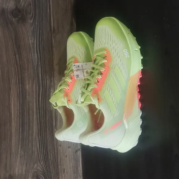 New Adidas Terrex Agravic Flow 2.0 Lime Green Trail Running Sneakers
