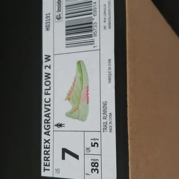 New Adidas Terrex Agravic Flow 2.0 Lime Green Trail Running Sneakers