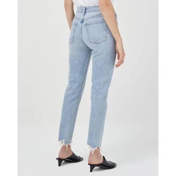 NEW AGOLDE merrel mid rise straight jean in astray