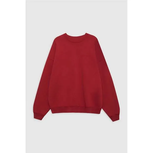 NEW ANINE BING miles sweatshirt in red