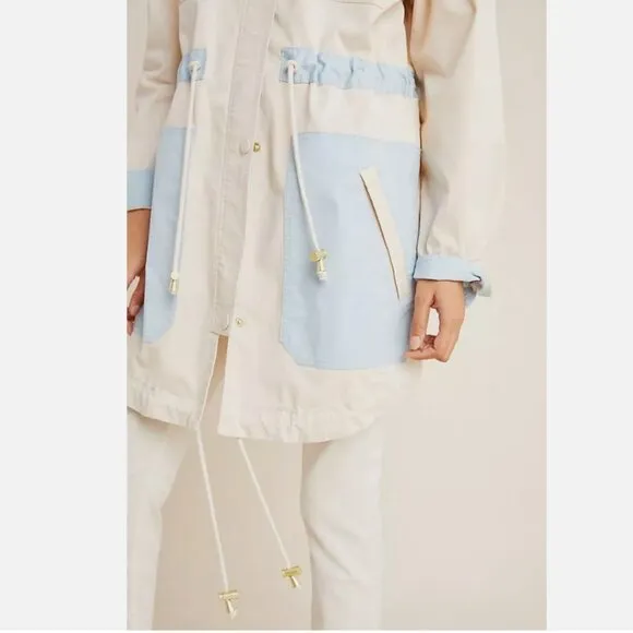 New Anthropologie Catelyn Colorblocked Utility Anorak Jacket size XS MSRP: $178