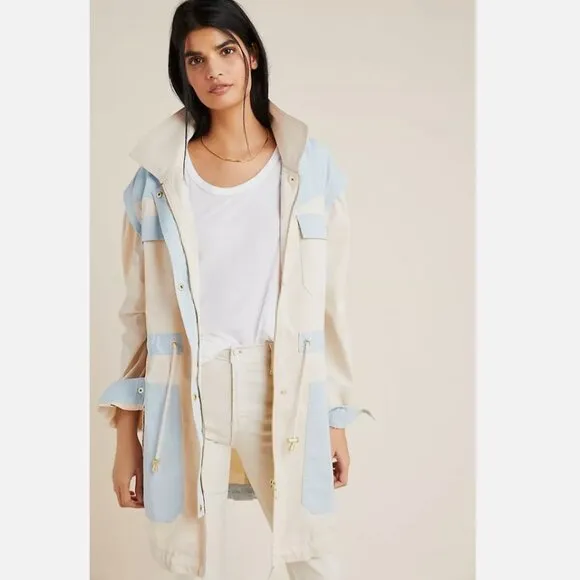 New Anthropologie Catelyn Colorblocked Utility Anorak Jacket size XS MSRP: $178