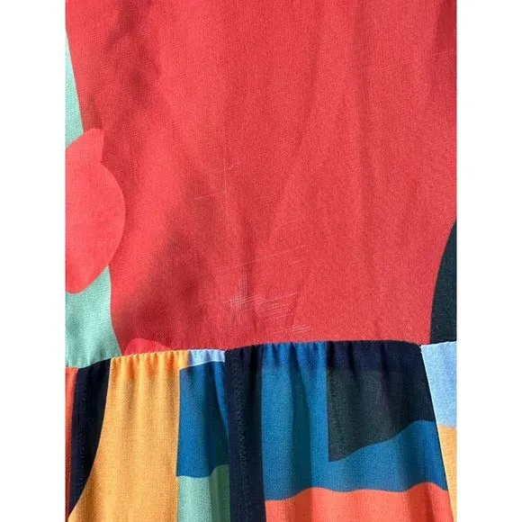 New Anthropologie x Hutch Abstract Wrap Maxi Dress Size XS