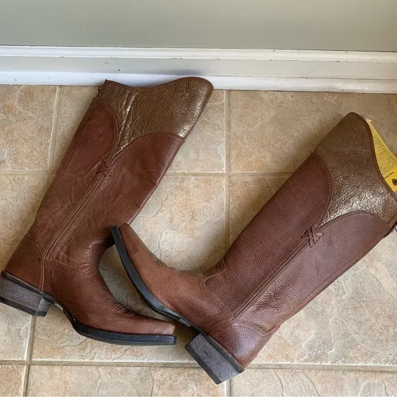 NEW Ariat &quot;Caldera&quot; Brown Knee High Leather Boots Sand Dollar SAMPLE‌‌‌‌‌‌‌‌