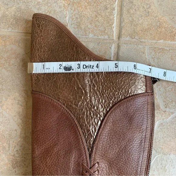 NEW Ariat &quot;Caldera&quot; Brown Knee High Leather Boots Sand Dollar SAMPLE‌‌‌‌‌‌‌‌