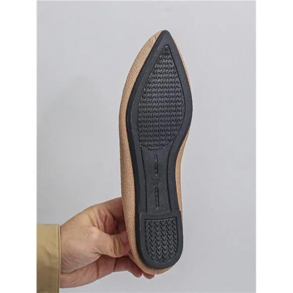 New Arrival Fashion Cute Silver Bowknot Pointed Toe Flat Slip-On Loafers
