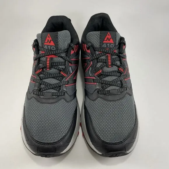 New Balance 410 V7 Trail Running Shoe Mens Size 9 D Gray Red Athletic Sneakers