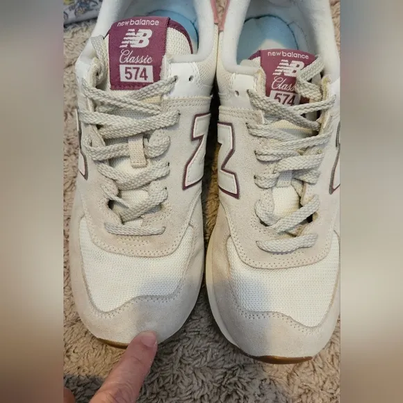 New Balance and Calia 574 Women's Rosewood And Linen Color Sneakers Size 9.5