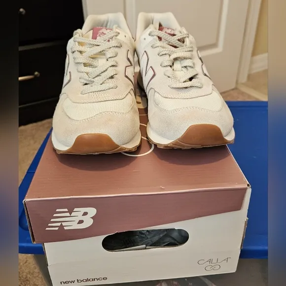 New Balance and Calia 574 Women's Rosewood And Linen Color Sneakers Size 9.5