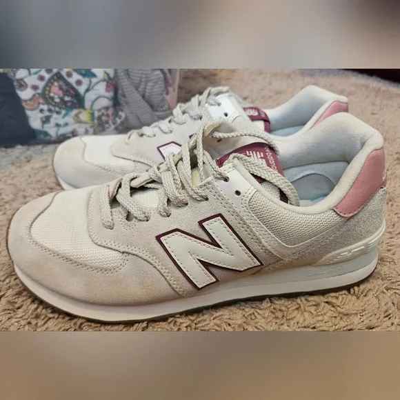 New Balance and Calia 574 Women's Rosewood And Linen Color Sneakers Size 9.5