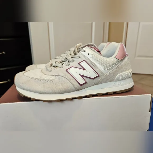 New Balance and Calia 574 Women's Rosewood And Linen Color Sneakers Size 9.5