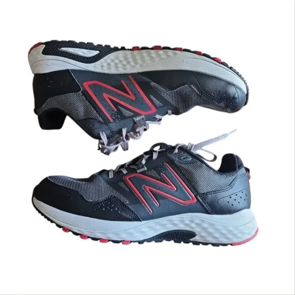 New Balance T410 V8 Trail Running Shoes Black Red Sneakers Tennis Shoes Sz 11.5