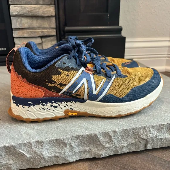 New Balance Women 11 (Men 9.5) Fresh Foam X Hierro v7 Trail Sneakers Yellow/Blue