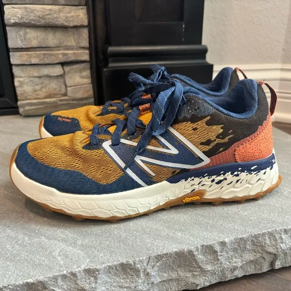 New Balance Women 11 (Men 9.5) Fresh Foam X Hierro v7 Trail Sneakers Yellow/Blue