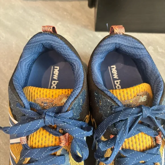 New Balance Women 11 (Men 9.5) Fresh Foam X Hierro v7 Trail Sneakers Yellow/Blue