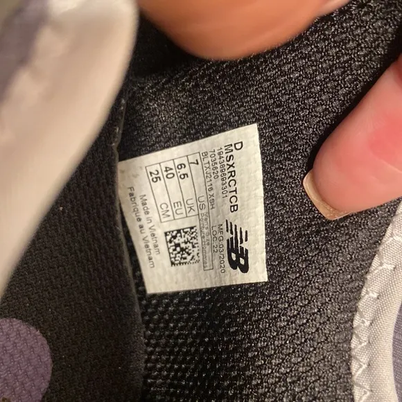 New Balance XRCT Grey with Purple Sneaker Size 7