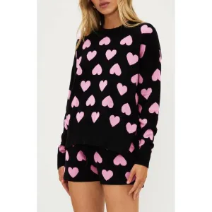 NEW BEACH RIOT callie sweater in love heart