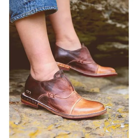 NEW BEDSTU women's rose classic leather loafer in cold brew tie dye