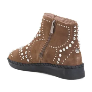 NEW BERNIE MEV Suede Comfort Boots grey/taupe for women 267tn