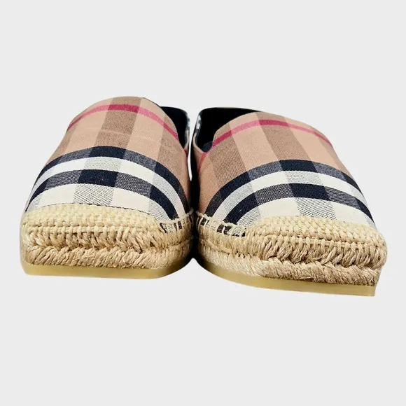 NEW Burberry Alport Birch Brown Check Espadrilles  Shoes Size EUR 40 US 9.5 $590