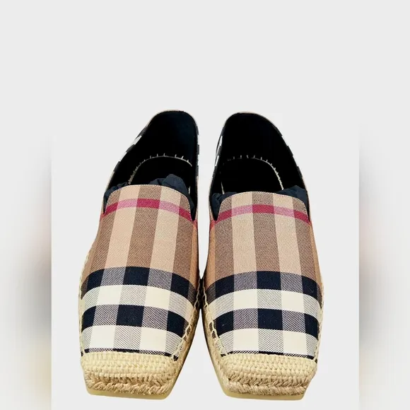 NEW Burberry Alport Birch Brown Check Espadrilles  Shoes Size EUR 40 US 9.5 $590