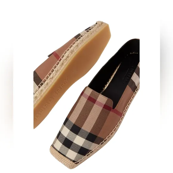 NEW Burberry Alport Birch Brown Check Espadrilles  Shoes Size EUR 40 US 9.5 $590