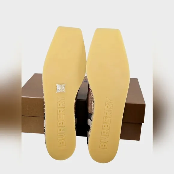 NEW Burberry Alport Birch Brown Check Espadrilles  Shoes Size EUR 40 US 9.5 $590