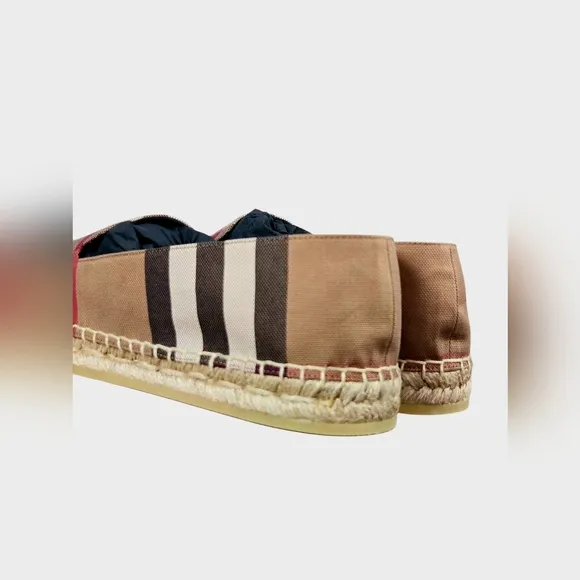 NEW Burberry Alport Birch Brown Check Espadrilles  Shoes Size EUR 40 US 9.5 $590
