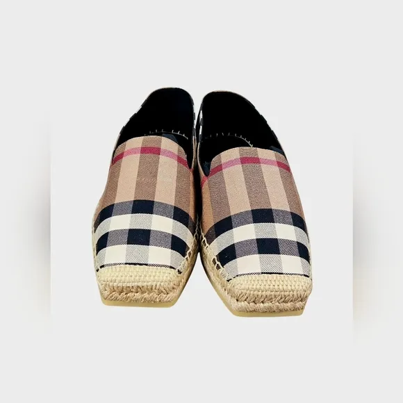 NEW Burberry Alport Birch Brown Check Espadrilles  Shoes Size EUR 40 US 9.5 $590