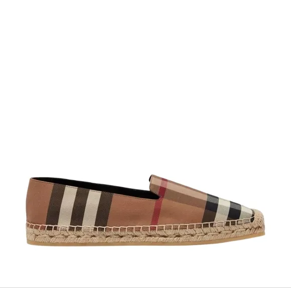 NEW Burberry Alport Birch Brown Check Espadrilles  Shoes Size EUR 40 US 9.5 $590