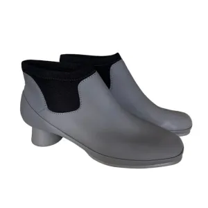 NEW! Camper Womans 7.5 Alright $189 Leather Ankle Boots Heel Round Toe Gray 38