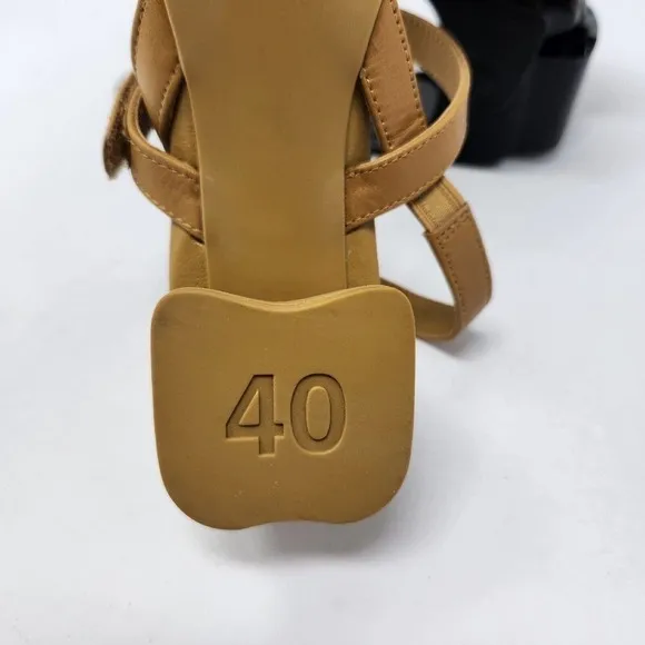 New Camper Womens Brown Leather Heeled Katie Sandals Size EU 40 US 10
