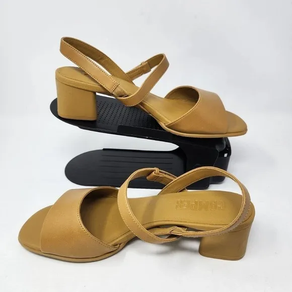New Camper Womens Brown Leather Heeled Katie Sandals Size EU 40 US 10