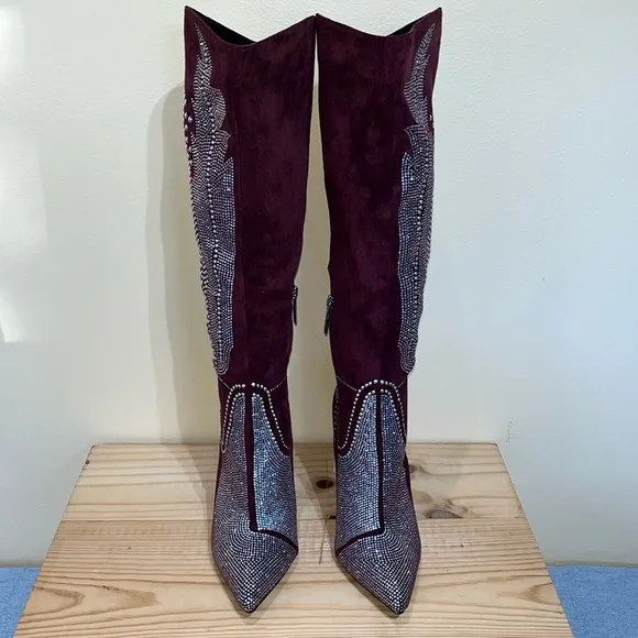 New Cape Robbin Olkley Chocolate Cowboy Knee High Boots