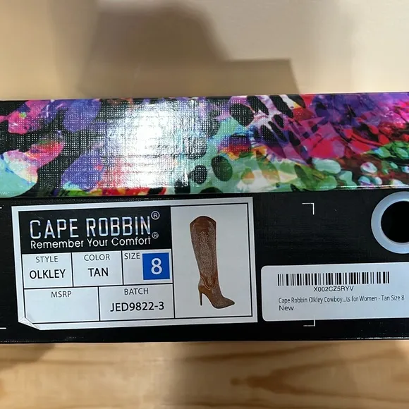 New Cape Robbin Olkley Tan Cowboy Knee High Boots