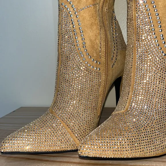 New Cape Robbin Olkley Tan Cowboy Knee High Boots