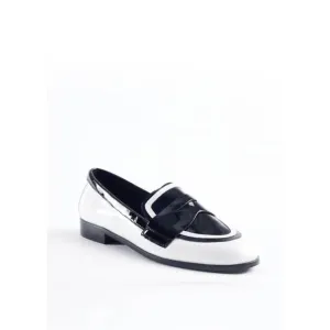NEW CECELIA NEW YORK kali loafer in black / white patent